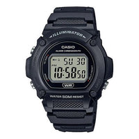 CASIO Waterproof Quartz Sports Mens Black Digital W-219H-1A