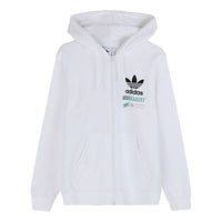 adidas originals Bodega Fzhood Logo Printing Sports Hooded Jacket White FP7703