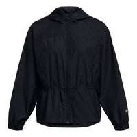 (WMNS) Under Armour Rush Woven Jacket 'Black' 1382726-001