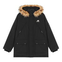 New Balance Street Style Logo Down Jacket 'Black Brown' AMJ14304-BK