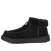 (WMNS) UGG Funkarra Suede Fur Collar Zip 'Black' 1143955-BLK