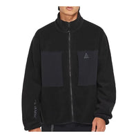 Nike ACG Polartec Wolf Tree Fleece Solid Color Zipper Jacket Black CV0652-010