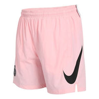 Nike Paris Saint-Germain Contrasting Colors Logo Printing Sports Shorts Pink CW0792-658
