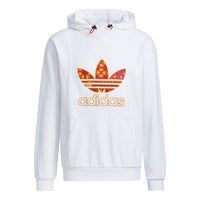 Men's adidas originals CNY Contrasting Colors Logo Large Logo Printing White HD0314