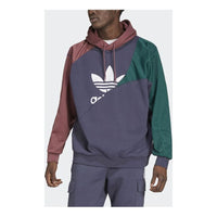 Men's adidas originals Logo Printing Colorblock Navy Blue HK2096