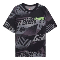 Li-Ning Sports Team Graphic T-shirt 'Black Grey' AHSS119-3