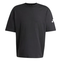 adidas Essentials Loose Fit 3 Bar Logo T-Shirt 'Black White' JF3615