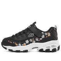 (GS) Skechers D'lites Floral 'Black Multi' 302525L-BLK