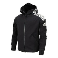 adidas ZNE 3-Stripes Hooded Jacket Men Black FQ7229