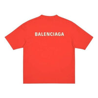 Balenciaga Logo T-Shirt Medium Fit 'Bright Red' 612966TMVF43168