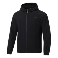 Li-Ning Logo Training Waterproof Hooded Jacket 'Black' AFDT195-1