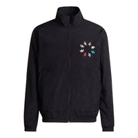 adidas originals St Woven Tt Casual Stand Collar Sports Jacket Black H37735