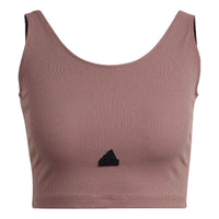(WMNS) adidas Rib Cropped Top 'Purple' HG4366