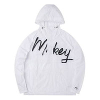 Li-Ning x Disney Graphic Half Zip Hooded Jacket 'White Black' AFDQ409-1