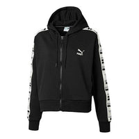(WMNS) PUMA Knit hooded Zipper Jacket Black 578594-01