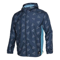 adidas Men's Logo Print Hooded Jacket Blue GP1826