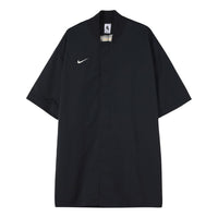 Nike x Fear of God x NBA Crossover Solid Color Loose Short Sleeve Shirt Black CU4686-010