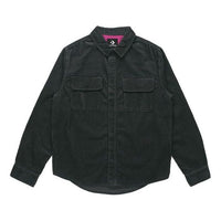 Men's Converse Sports Cargo corduroy Shirt Jacket Black 10019954-A01