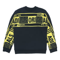 adidas originals Real Scarf Crew Casual Sports Round Neck Pullover Black ED9357