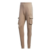 adidas originals Embossed Pant Cargo Pocket Bundle Feet Casual Sports Pants Khaki Brown GT7286
