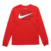 Men's Nike Printing Round Neck Long Sleeves Red T-Shirt CK2260-657