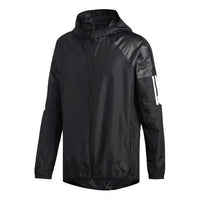adidas M Wind Fz Jkt Training Sports Hooded Jacket Black DU1961