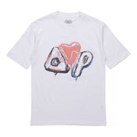 PALACE FW20 Inflator Love Pattern Round Neck Short Sleeve Unisex White P19TS056