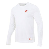 Men's Nike Sportswear Shoes Pattern Printing Sports Round Neck Long Sleeves White T-Shirt DJ1380-100