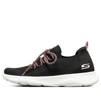 (WMNS) Skechers Bobs Surge Running Shoes Black/White/Pink 117003-BKPK