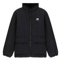 New Balance Logo Windbreaker Jacket 'Black White' 6DC43783-BK