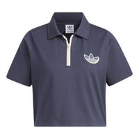(WMNS) adidas originals Sportswear Polo Shirt 'Blue' IN1035