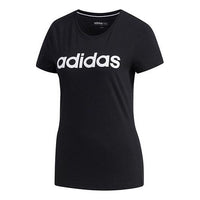 (WMNS) adidas neo W Esntl Lg T 1 Sports Short Sleeve Black FP7868