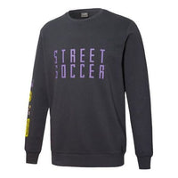 PUMA Bvb Street Soccer Crew Alphabet Printing Round Neck Black 758811-23