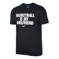 Nike Alphabet Printing Sports Round Neck Short Sleeve Black AQ3242-010