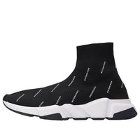 Balenciaga Speed 1.0 Sneakers 'Black Logo Print' 506336W06501006