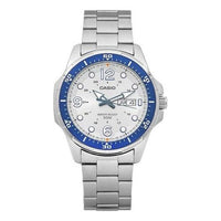 CASIO Sports Stainless Steel Strap Silver StrapSilver Dial Mens SilverSilver Analog MTD-100D-7A2