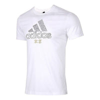 adidas Bj Scrawl Tee Casual Sports Round Neck Training Short Sleeve Couple Style White GK4659