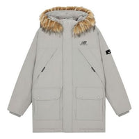 New Balance Street Style Logo Down Jacket 'Grey Brown' AMJ14304-ARF