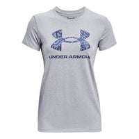 (WMNS) Under Armour Graphic Training Sports Print Crewneck Short Sleeve Grey 1363352-011