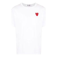 COMME des GARCONS PLAY Basic T-Shirt Red Family Heart 'White' AZ-T288-051-2