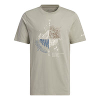 adidas Short Sleeve Mountain Graphic T-shirt 'Silver Pebble' IT8847