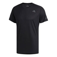 adidas Run It Tee M Logo Training Sports Short Sleeve Black FL6972