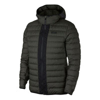 Nike LeBron James Athleisure Casual Sports Stay Warm hooded down Jacket Dark Green 927217-355