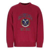 Balenciaga Est. 1917 College Logo Crewneck Sweater 'Red' 675267T32176164