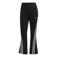 (WMNS) adidas Future Icon 3-Stripe Flare Pants Asia Sizing 'Black White' H57296