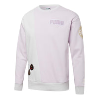 PUMA Mix Badge Long Crew Sweater 'Purple' 537008-17