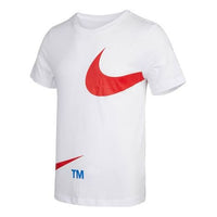 Nike Sportswear Large Logo Printing Round Neck Short Sleeve White DD3350-100