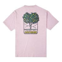 Men's Converse Cartoon Printing Loose Sports Round Neck Short Sleeve Pink Purple 10022047-A04