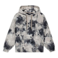 (WMNS) Li-Ning BADFIVE Sports Basketball Series Tie Dye Full Print Loose Hoodie 'Black Grey' AWDS154-2
