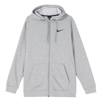 Men's Nike Mnk Dry Hoodie Fzflc Casual Sports Hooded Jacket Light Grey CZ6377-063